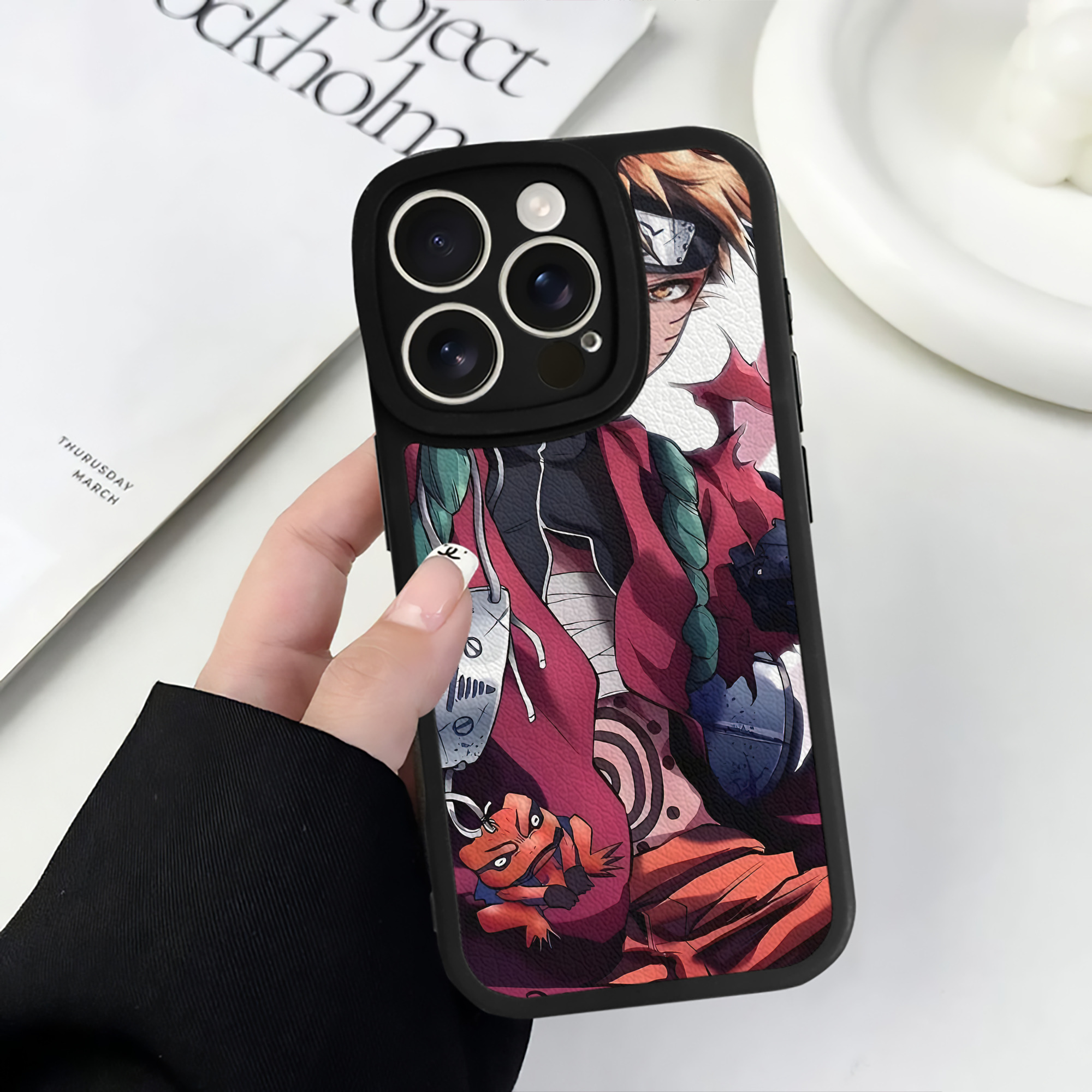 （画像用） NARUTO -ナルト- NARUTO -ナルト- 疾風伝 【iPhone 16シリーズ対応】シリコンスマホケース（レザー調） 材質：シリコン